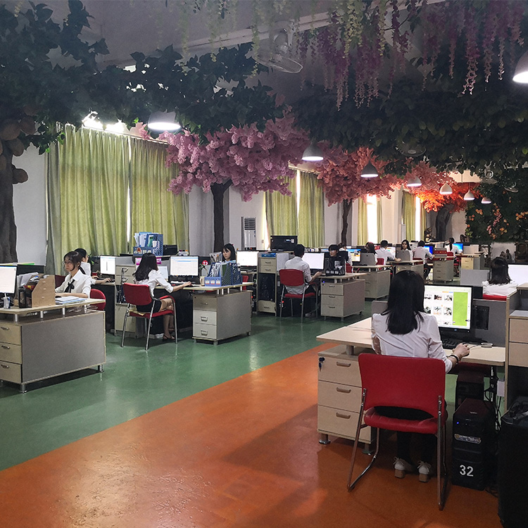 松濤辦公室內(nèi)包柱子仿真樹(shù)假植物設(shè)計(jì)