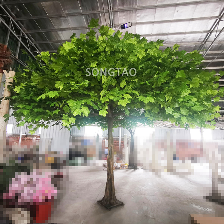 綠色葉仿真楓樹